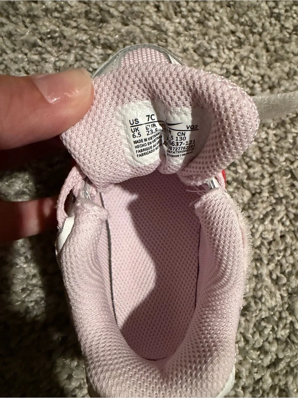 Nike Toddler Pink and White Athletic Sneakers